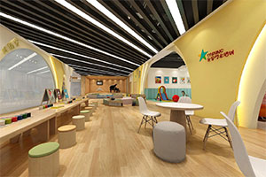 臺星藝術培訓機構裝修設計全景圖